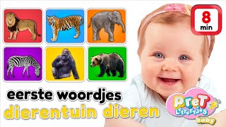 Woordjes leren • DIERENTUIN DIEREN • Baby tv Nederlandse baby filmpjes [upl. by Pawsner]