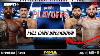 PFL 8 2024 Playoffs  Full Card Breakdown Preview amp Betting Strategies LIVE [upl. by Celinka]