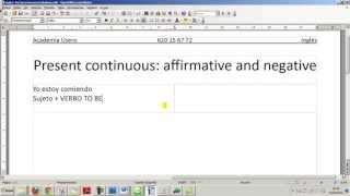 Present continuos exercises Inglés Ejercicios presente continuo Acceso CFGS Academia Usero [upl. by Conger240]