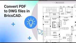 Convert PDF to DWG files in BricsCAD [upl. by Katya476]