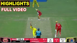 Chennai Super Kings vs Punjab Kings Full Match Highlights CSK VS PBKS FULL HIGHLIGHT KL RAHUL [upl. by Ikkim]