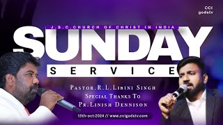 🔴LIVE  SUNDAY SERVICE 13 OCT RevRLLIBINI SINGH I PR LINISH DENNISON ICHURCHOF CHRIST IN INDIA [upl. by Ellac829]