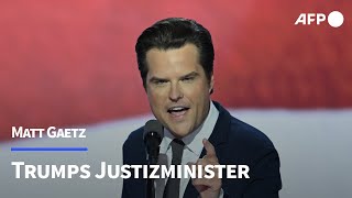 Ultrarechter TrumpJünger Gaetz wird Justizminister  AFP [upl. by Limhaj]