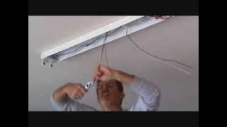 How to install a surface mounted fluorescent light fixturePart 5 [upl. by Llednew]