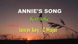 ANNIES SONG KARAOKE Key Of C lower Key [upl. by Adar]