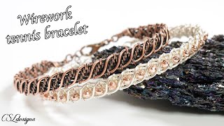 Elegant wirework tennis bracelet tutorial [upl. by Enieledam]