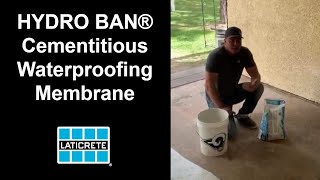 How to Use HYDRO BAN Cementitious Waterproofing Membrane [upl. by Illyes]