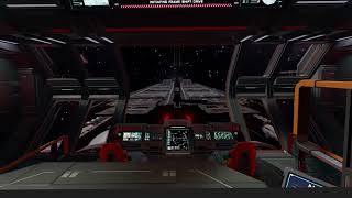 Elite Dangerous fleet carrier jump in VR [upl. by Llehsar]