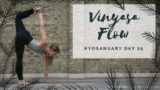 DAY 25 Vinyasa Yoga Flow  Yoganuary Yoga Challenge  CAT MEFFAN [upl. by Nilya]