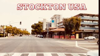 Stockton California  Driving Tour  Downtown Stockton [upl. by Ysnap728]