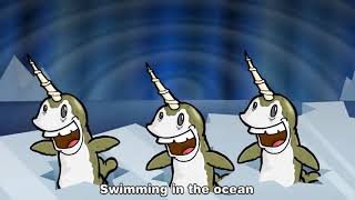 NARWHALS NARWHALS SWIMMING in the OCEAN  1 HOUR [upl. by Atnes478]