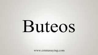 How To Say Buteos [upl. by Sinned]