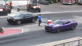 Hellcat redeye vs dodge demon  drag race [upl. by Schwartz]