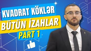 ✅️❗️👉Kvadrat köklər Mövzu izahı Bütün izahlar Qızıl qaydalar buraxılış blok dim riyaziyyat [upl. by Traggat439]