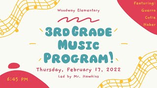 WWE 3rd Grade Music Program  21722 645 PM [upl. by Arehs]