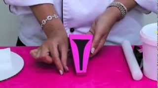 Fondant High Heel Shoe Demo [upl. by Nalda]