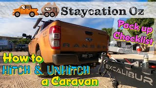 How to Hitch amp Unhitch a Caravan  Caravan Pack Up Checklist  Caravanning for Beginners [upl. by Namilus]