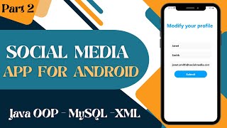 Social Media App for Android using Java and MySQL Part 2 [upl. by Yuri]