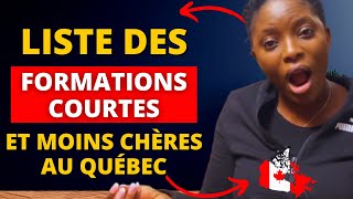 Liste des formations professionnelles courtes moins chères et en demande au Québecétudier sans BAC [upl. by Rosalyn]