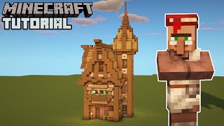 Minecraft  Librarians House Tutorial Villager Houses [upl. by Iron]