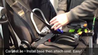 Klippan Triofix  Installation with seat belt [upl. by Esyla]