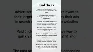 What are paid clicks  computer basic knowledge ytshorts [upl. by Yrag141]