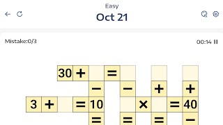 Cross Math  Daily Challenge  October 21 [upl. by Hnilym927]