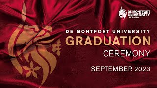 DMU September Graduations 2023 Wednesday 13 September 2pm [upl. by Berner]