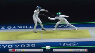 Highlights of Quarter Final Match Between Sun Yiwen v Federica Isola  Tokyo Olympics 2020  Epee [upl. by Ciredor290]