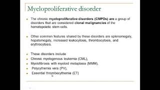 Chronic myeloid leukemia CMLand myeloproliferative disorders part 1 [upl. by Jeniece]