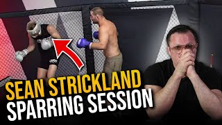 Sean Strickland Dominates K1 Champion in Sparring Session [upl. by Ecirtak]