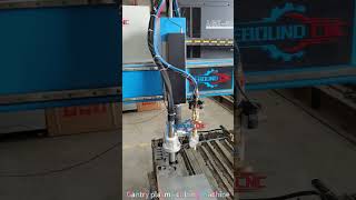 Gantry plasma cutting machine 300A circular pattern cutting [upl. by Ayomat984]