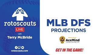 MLB DFS Strategy  DraftKings amp FanDuel Monday Main Slate 722 rotoscouts MLB Lineup Card LIVE [upl. by Coughlin]