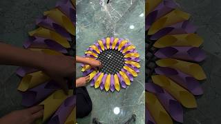 Beautiful paper flowers wall decor idea 💫 shorts youtubeshorts viral papercraft diy crafts [upl. by Adnama]