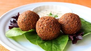 How to Make Falafel  Crispy Fried Garbanzo BeanChickpea Fritter Recipe [upl. by Annohsed]