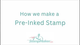 How to Make a Pre Inked Stamp [upl. by Etsirhc]