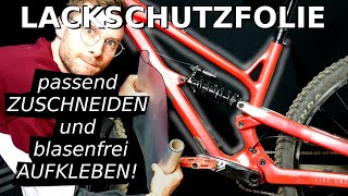 Lackschutzfolie für das Fahrrad selber schneiden amp kleben  Tutorial  Simon Cycle [upl. by Latea]