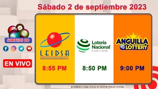 Lotería Nacional LEIDSA y Anguilla Lottery en Vivo 📺│Sábado 2 de septiembre 2023  855 PM [upl. by Eisoj]