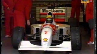 Senna first test of McLaren MP48 at Silverstone and Candid interview [upl. by Bonis883]