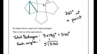 PGSMaths EdExcel March 2013 1H Q13  Interior Angles [upl. by Ingaborg282]