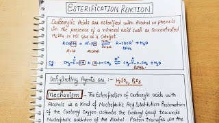 14 Esterification Reaction with mechanism Carboxylic acid class12 organic neet jee cbse iitjee [upl. by Vinny]