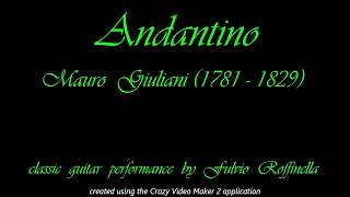 Andantino Mauro Giuliani classic guitar performance [upl. by Pax]