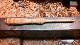 Woodturning Crochet Hook [upl. by Sumerlin]