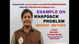 Knapsack Problem  Greedy Method  Fractional Knapsack Problem using Greedy Method  Example  DAA [upl. by Pelaga263]