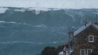 Massive waves off the coast of Cape Cornwall [upl. by Favata]