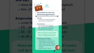 ARBEITSLOSENGELD Das solltest du wissen [upl. by Airamat856]