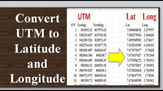 Convert UTM to Latitude and Longitude Coordinates conversion [upl. by White]