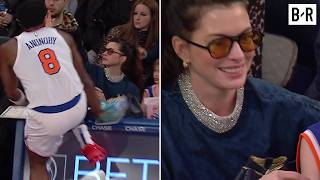 OG Anunoby Almost Crashed Into Anne Hathaway 😅 [upl. by Aleacem]