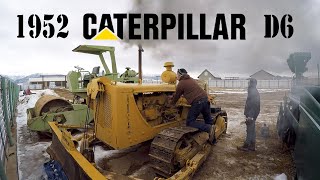 Old Diesel Bulldozer Repairs  1952 Caterpillar D69U Cold Start Heavy Equipment [upl. by Eshelman]