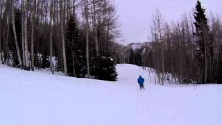 Skiing Snowmass Colorado On Sams Knob Feb 19 2012 [upl. by Ecniv]